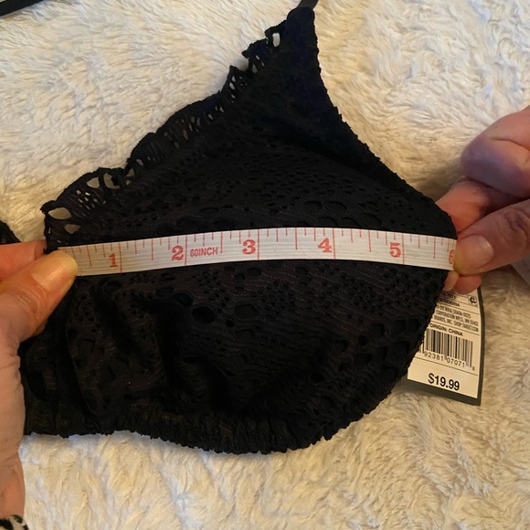 NWT Black Lace Bikini Top - Picture 4 of 4